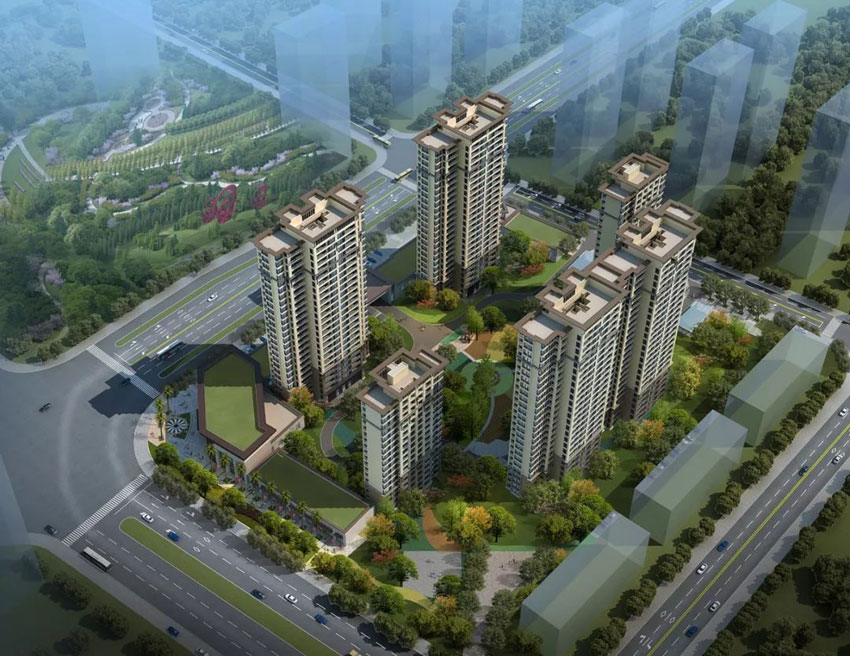 常宁翰林华府房子怎么样？项目位于常宁大道与尚宇路交汇处，项目占地面积42.3亩，建筑面积约10万方，总户数近500户，由5栋17-26层板式结构的高层电梯房组成。