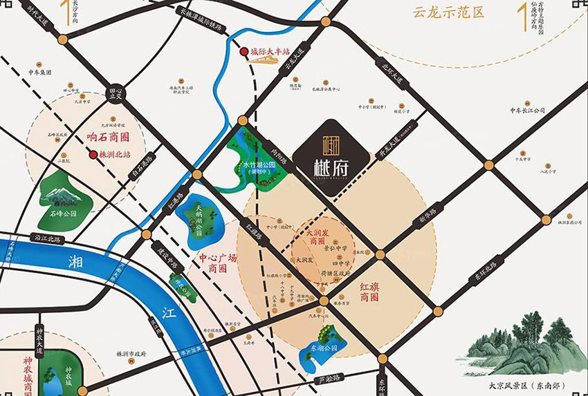 株洲市阳光城新城樾府位于荷塘升龙大道与向阳路交汇处以北,咨询电话4000-736-088转2002,占地面积84519.6㎡,有关株洲阳光城新城樾府楼盘房价,位置,户型图及相关评价等详情尽在好房汇