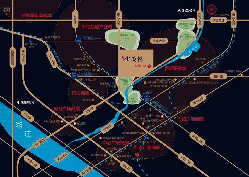 株洲市金茂悦位于株洲长郡中学旁(田心大道与田林路交汇处),咨询电话4000-736-088转2902,总建筑面积近50万方,有关株洲金茂悦楼盘房价,位置,户型图及相关评价等详情尽在好房汇