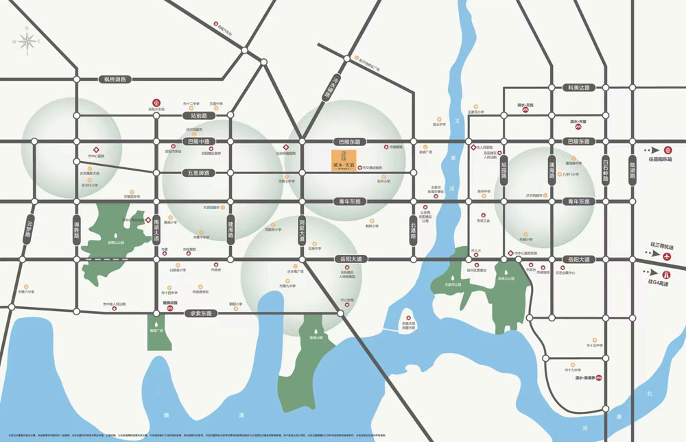 岳阳滨水天宸房子好不好？项目占据东升板块繁华城芯，各项配套完备、交活路网便捷，项目紧邻王家河公园、东升小学、市七中、市人民医院(原二医院)；建湘路及花板桥两大商图环伺。