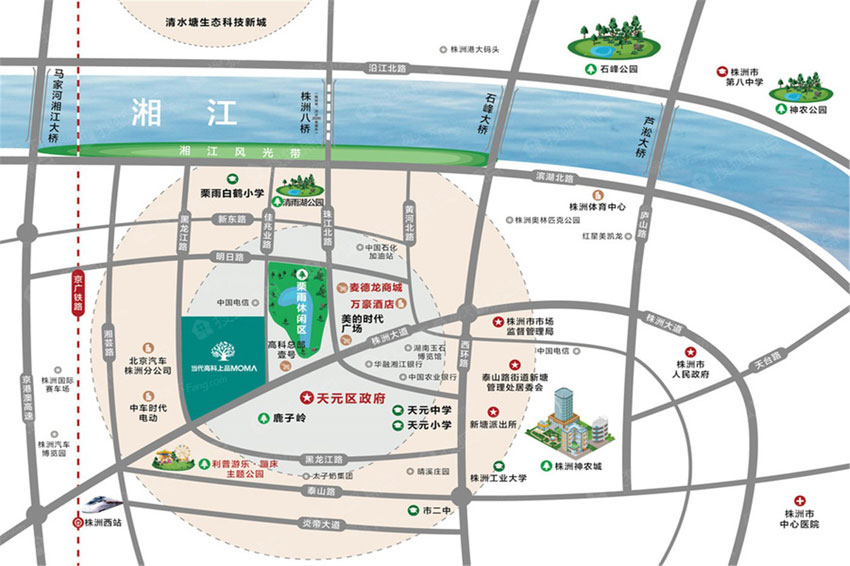 株洲当代高科上品位于位于天元区隆兴路与佳兆业路交汇处,咨询电话4000-736-088转2227,占地面积35996.76㎡,有关株洲当代高科上品房价,位置,户型图及相关评价等详情尽在好房汇