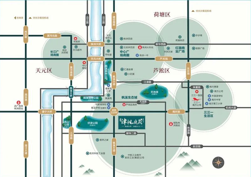 株洲津枫庭苑位于芦淞区政府往南约200米,咨询电话4000-736-088转2103,由9栋高层住宅和临街商业组成,有关株洲津枫庭苑楼盘房价,位置,户型图及相关评价等详情尽在好房汇