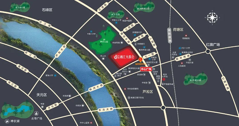 株洲湘江大都会位于芦淞中心广场建设中路与七一路交汇处,咨询电话4000-736-088转2116,占地面积约60亩,有关株洲湘江大都会楼盘房价,位置,户型图及相关评价等详情尽在好房汇