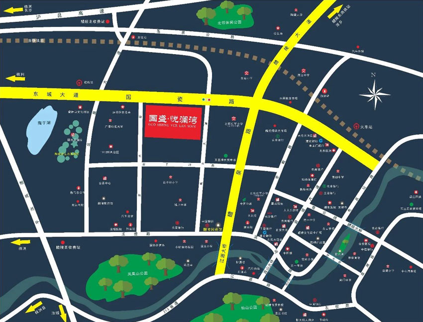 醴陵市国盛悦澜湾位于醴陵国瓷路与城北大道交汇处(时代金属对面),咨询电话4000-736-088转2409,项目自带5000㎡社区商业,有关醴陵国盛悦澜湾房价,位置,户型图及相关评价等详情尽在好房汇