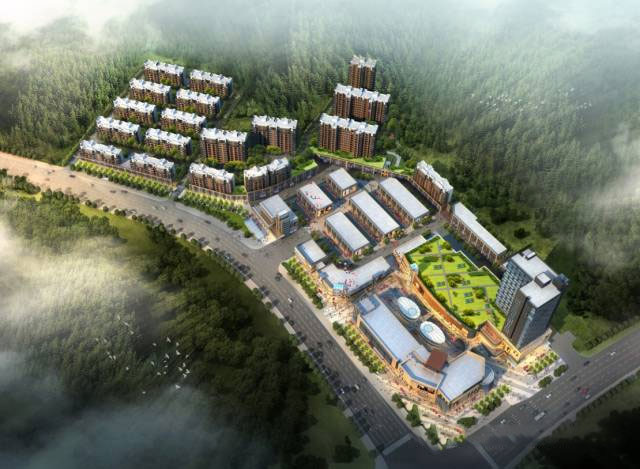 永兴龙山家居建材广场项目总占地面积约126亩，总建筑面积近20万平米，整个项目共有6个出入口（商业5个，住宅1个）。分两期开发，一期为综合商业与公寓，二期为底商加住宅。项目总共规划32栋，