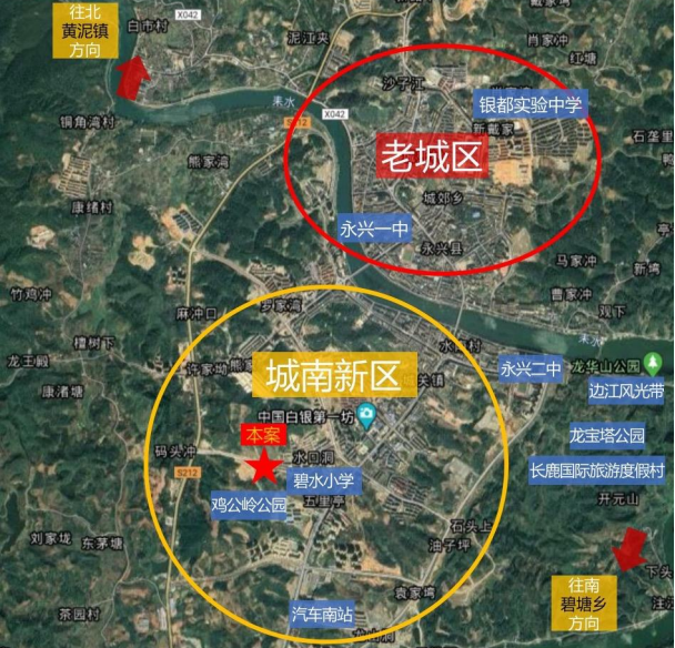 永兴山湖海上城怎么样？项目位于郴州市永兴县，东侧为碧水小学，西侧、北侧为瓜岭下郊野公园，南侧为西水路；周边有碧水小学、五星学校龙山路小学等知名学府；