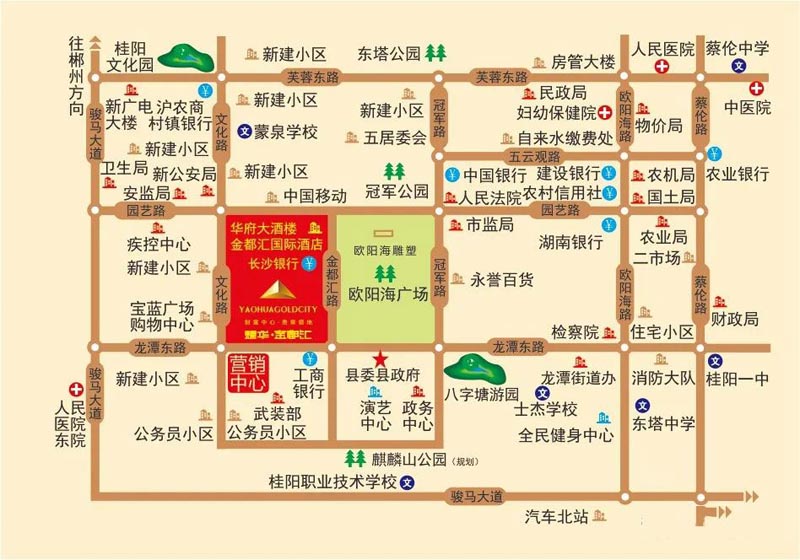 桂阳耀华金都汇二期怎么样？项目总占地41826平米，实际上建面约381897.27平米，小区规划住宅约1700余户，停车位约1100余个；楼盘坐落在桂阳县龙潭东路与文化路交汇处丽景花园105号。