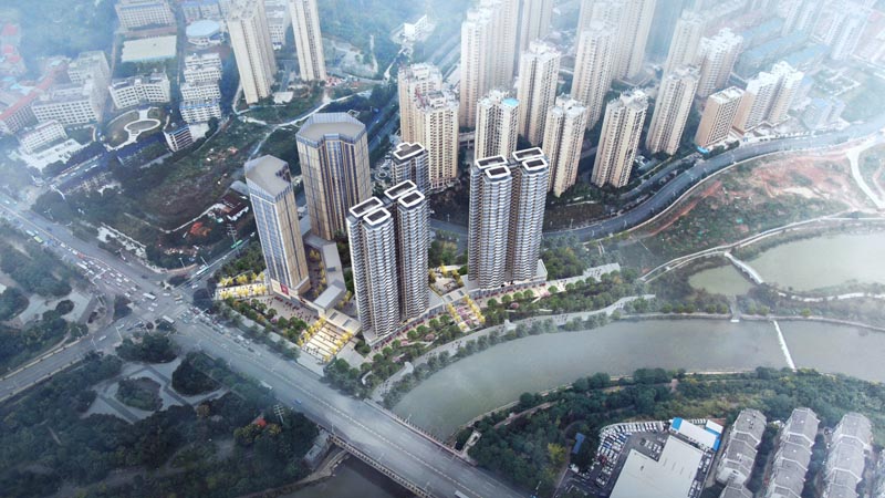 郴州金钟滨江府怎么样？项目占地面积30多亩，总建筑面积16万方，由4栋高层住宅和1栋酒店式公寓组成，郴州金钟购物公园周边配有市中医院、儿童医院、三医院、妇幼保健院、中心医院；