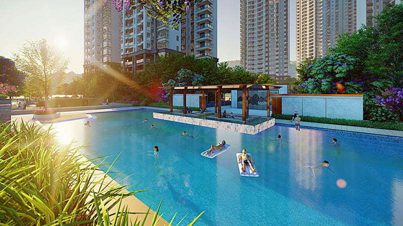 郴州华一千里湖山楼盘怎么样？项目二期占地面积100亩，总建筑面积约29万㎡，由15栋（层高30~31层）高层住宅组成，规划户数1701户，地下车位1633个，绿化率35.2%。