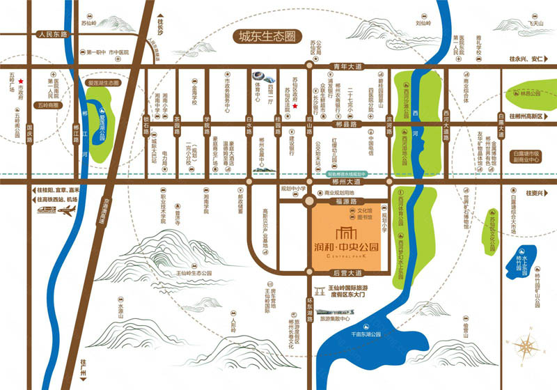 郴州润和中央公园房子好不好？项目规划建面约40万方舒适人居，小区规划住宅2448户，周边配有人民医院东院、新中医院、第四人民医院、观山学校等。楼盘坐落在郴州市苏仙区观山路与福源路交汇处。