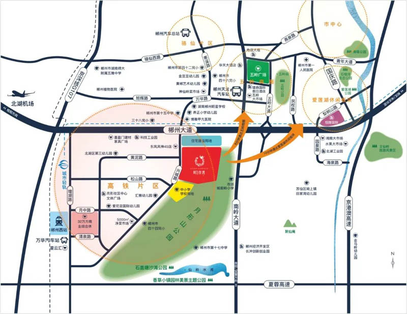 郴州恒嘉月伴湾房子值得买吗？项目占比面积约4.2万㎡，总建筑面积13.5万㎡，容积率2.5；与3000亩月形山公园直接相连；周边配有增福中学、四十四完小；楼盘坐落在郴州市兴城路月形山公园旁。