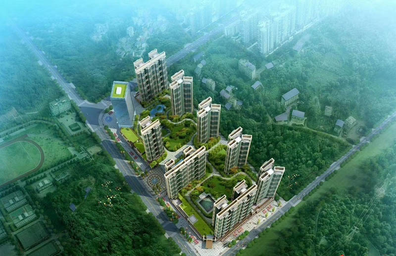 郴州五岭央著房子怎么样？项目总建筑面积30万方，分两期开发，目前一期由两栋高层住宅和6栋别墅组成；周边配有人民医院南院、金盾医院、骨科医院、九中；