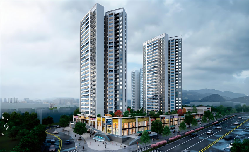 ​醴陵市观澜云府位于醴陵市渌江大道和左权南路交汇处,项目总建筑面积约23万方,项目自建约39亩文化广场和约6000㎡云府金街,打造城市休闲,购物潮流地