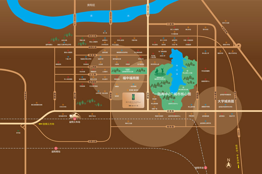 益阳青春里鑫悦天禧精准落位于益阳市赫山区龙洲南路 9 号，区位坐标清晰明确，方便购房者快速锁定项目位置；项目由湖南鑫悦房地产有限公司开发建设，开发主体资质可溯
