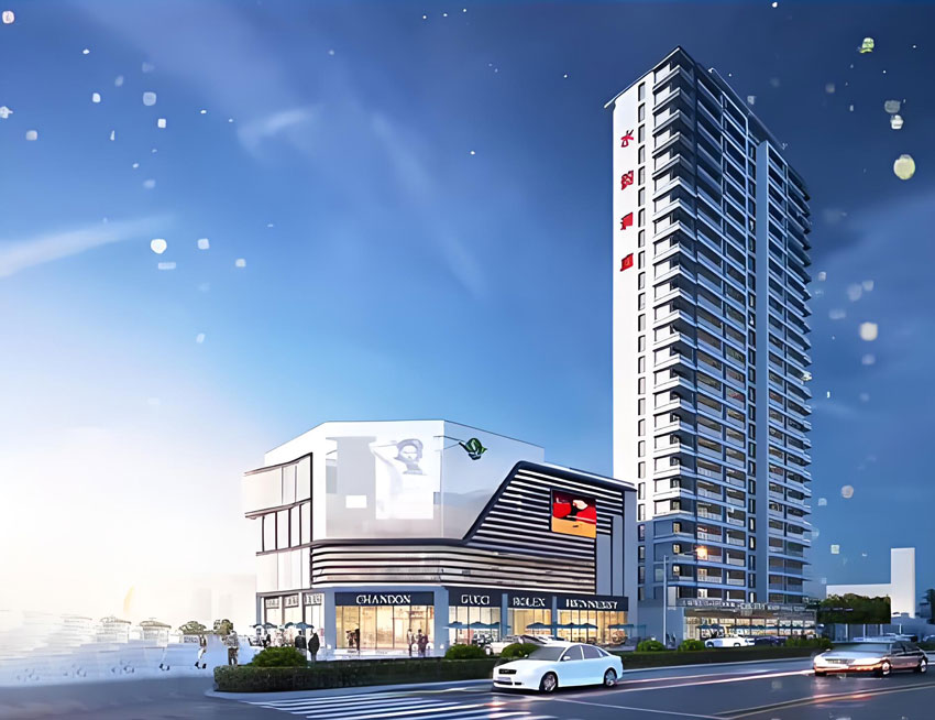 水韵澜庭位于汨罗市罗城路与友谊河交汇处东北角，项目占地面积6238㎡，总建筑面积21060.49㎡，由湖南嘉正物业管理有限公司匠心打造。