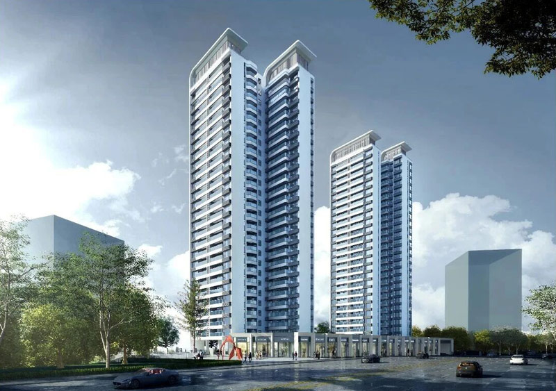 郴州北湖学府江湾位于郴州市南岭大道 532 号（同心立交桥旁），项目规划用地总面积约 14 亩，规划建设两栋高层住宅楼，分别为 31 层、20 层，规划总户数 226 户，建筑密度 21.98%，容积率 2.8，